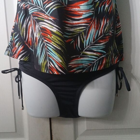 Mossimo 2 pc tankini bathing suit swimsuit Sz M NWT - Picture 2 of 13